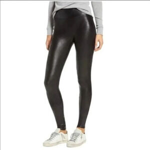 SPANX Faux Leather High Waisted Leggings Black Size M